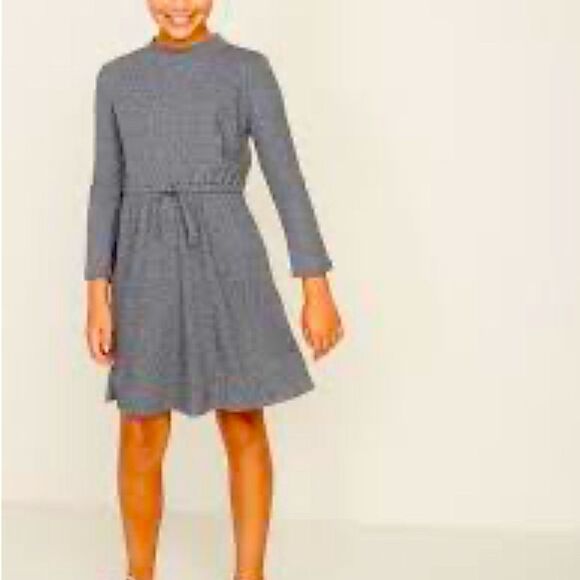 Old navy cozy knit ribbed mock neck long sleev sweater winter fall dress L 10/12 - Picture 1 of 8